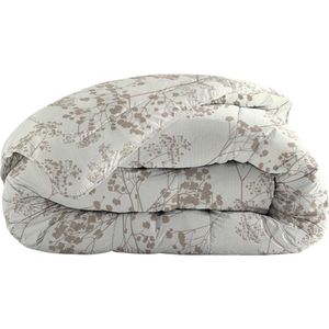 2-in-1 Dekbed Zonder Overtrek 140x200 cm – Inclusief Kussensloop – Hoesloos Dekbed – All Season – Makkelijk Wasbaar – Lichtgewicht & Anti-Allergisch – Groen/Bruin