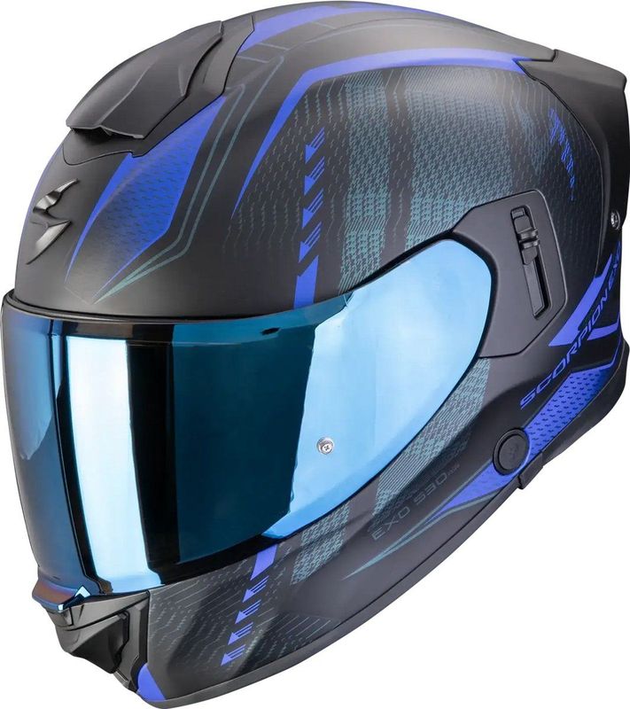 Scorpion EXO-530 Theras Matt Black Blue - Integraalhelm - Maat S - Motorhelm - ECE 22-06 gekeurd