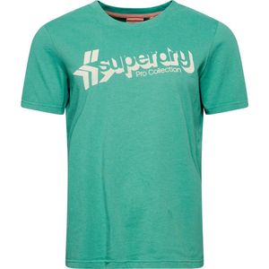 Superdry Vintage Shadow Tee Dames T-shirt - Groen - Maat XXS