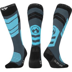 MowMow Skisokken - Zilverionen - Antibacterieel - Heren - Dames - Maat 39-42 - Grijs