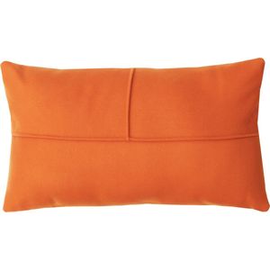 Kussen wol 2 streep warm oranje 36x57cm