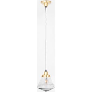 Art Deco Trade - Hanglamp aan snoer Luxe School Small Helder 20's Messing