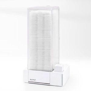 Automatische Cosmetische Wattenschijfjes Dispenser Met Elegant Translucent Ontwerp