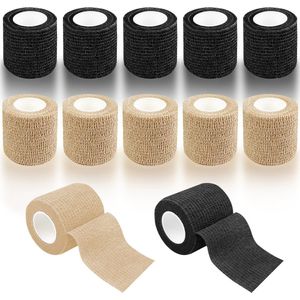 Skynzor - Bandaging Tape - Sport Tape - Zwlfklevend Verband - Self Adhesive Bandage - Zelfklevend Verband - Zelfklevende Zwachtel - Sport Grip Tape - Fingertape - Self Adgesive Bandage Package - Sporttape - 12 Rol