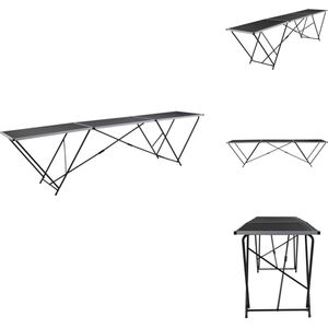 vidaXL - Behangtafel - Zwart - Inklapbaar 300x60x78 cm - MDF en Aluminium