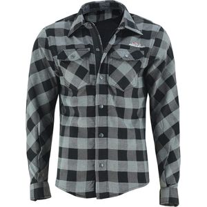 Motorhemd Aramid voor motorfiets met beschermers – Grijs XL