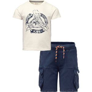 Noppies - Kledingset - 2delig - Jongens - Short Ghazipur Naval Academy - Shirt Gaborone Oatmeal - Maat 98