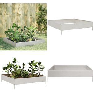 vidaXL Plantenbak verhoogd 100x100x26 cm roestvrijstaal - Verhoogde Plantenbak - Verhoogde Plantenbakken - Plantenbak - Plantenbak Buiten