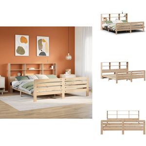 vidaXL Bedframe - Bedframes - Bed - Bedbodem - Bedframe zonder matras massief grenenhout 200x200 cm