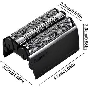 Geschikt voor 52B scheermes, scheerkop accessoires, 2-delig, zwart