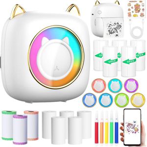 Azomor® Draagbare mini-fotoprinter met Bluetooth-verbinding en thermisch papier