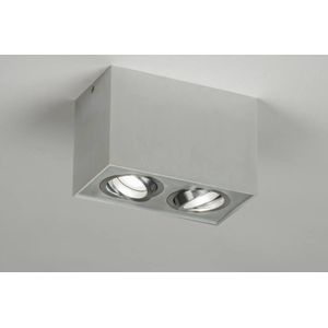 Lumidora Opbouwspot 70166 - BOHR - 2 Lichts - GU10 - Aluminium - Metaal