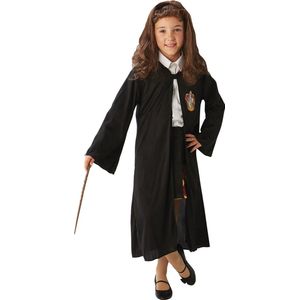 Rubies - Harry Potter Kostuum - Magische Hermelien Met Toverstaf - Meisje - Rood, Geel, Bruin, Zwart - One Size - Carnavalskleding - Verkleedkleding