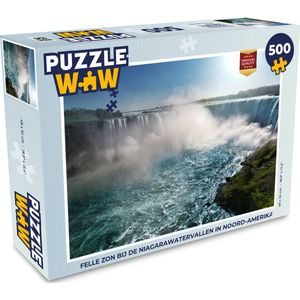 Puzzel Felle zon bij de Niagarawatervallen in Noord-Amerika - Legpuzzel - Puzzel 500 stukjes
