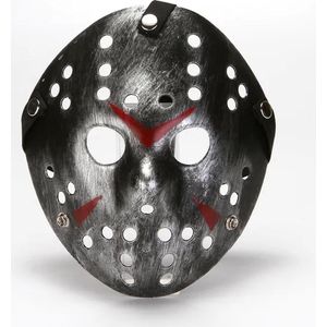 Jason Voorhees Masker - Halloween Masker - Horror masker - Eng masker - Friday The 13th masker - Verkleedmasker - Jason masker - Hockey masker - Carnaval masker - Grijs