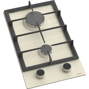 Wiggo WH-G332RD(C)- Inbouw gaskookplaat met Wok - 30cm - Creme