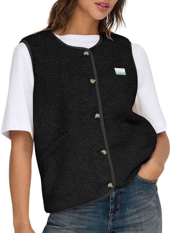 Only - Onlbaby Life Teddy - Gilet - Nomad/leo - Dames