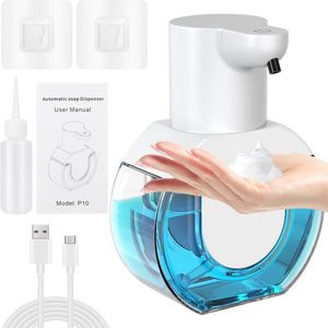 Automatische wandmontage schuimzeepdispenser - Contactloze, USB-oplaadbare, Waterdichte Zeepdispenser met 420 ml Capaciteit