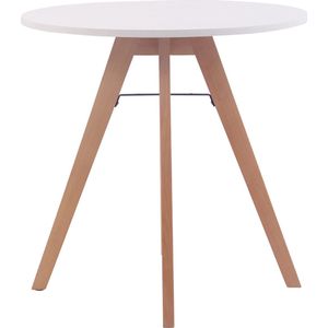 Kleine keukentafel - Eettafel keuken - Rond - Eetkamertafel - 75x75cm - 2 tot 4 personen - Wit