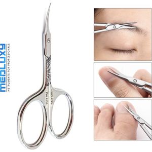 MEDLUXY® Pro - Nagelriemschaar (huid- en vellenschaartj) - Gebogen - Spits / Scherp punt - 9 cm - Comfort greep [Nagelriemknipper, Cuticle Cutter (voor verwijderen van nagelriem)]