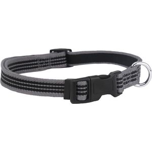 Nobleza hondenhalsband - Klikhalsband - Reflecterend - 35 tot 50 cm - M - Zwart