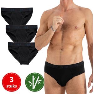 Bamboe Slip Heren - Zwart - Maat S - 95% Bamboe - 5% Elastaan - Antibacterieel
