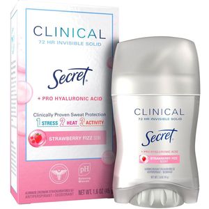 Secret Clinical Strength Antiperspirant - Pro-Hyaluronic Acid - Invisible Solid - Strawberry Summer Fizz