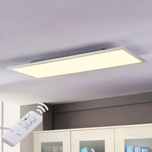 Lindby - LED paneel- met dimmer - 1licht - plexiglas, aluminium - H: 5.2 cm - wit, zilver - Inclusief lichtbron