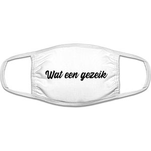 Wat een gezeik mondkapje | grappig | wijnen | gezichtsmasker | bescherming | bedrukt | logo | Wit mondmasker van katoen, uitwasbaar & herbruikbaar. Geschikt voor OV