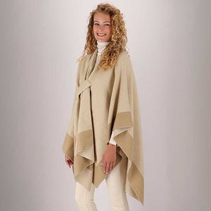 Morethansocks - Geweven Poncho - Dames - Omslagdoek