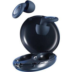 QuietCircle - Loop Earplug - Slaapoordoppen - Geluidsdempende Oordopjes - Anti-Snurk - Hoge Geluidsdemping (30dB) - BPA-vrije Siliconen - Flexibele Gehoorbescherming - Blauwe Oordoppen Slapen & Festival - Donker blauw oordoppen- Pluggies Kids