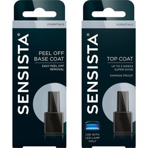 Sensista Peel Off & Seal Off Set - Peel Off Base Coat - Top Coat - Gellak Voordeelset - 2 stuks