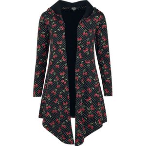 Rock Rebel by EMP zwarte cardigan met alloverprint van doodshoofd-kersen - Dames - S