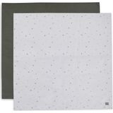 Jollein Hydrofiele Doek Large 115x115cm Stargaze - Leaf Green - 2 Stuks