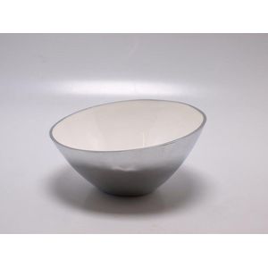 Bowl ø26cm - aluminium/ wit - Voccelli