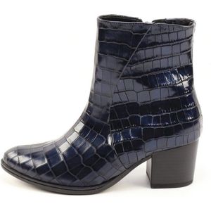 Gabor - 52.891.86 - Enkellaarsjes - Donkerblauw - Glansleer met Krokoprint