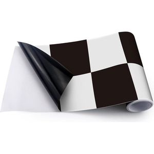 Zelfklevend Muurpapier - Zwart Wit Geruit - Water en Olie Proof - Voor Thuis en Badkamer