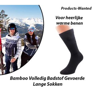 3 Paar Bamboe Volledig Badstof Gevoerde Lange Sokken 43-45