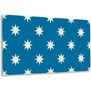 Tulup PVC Wandpaneel - Ster Vinyl Wandpaneel - 100 cm x 50 cm - Blauw Vinyl Wandpaneel - 1 stuk - Wandpaneel PVC - Mozaïek Wandbekleding - Wandpaneel Zelfklevend - Plaktegels Keuken en Badkamer