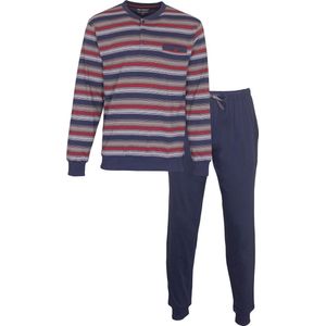 Paul Hopkins Heren Pyjama - Strepen - 100% Katoen - Blauw - Maat L