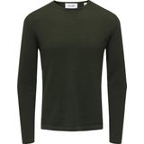 ONLY & SONS ONSPANTER REG 12 STRUC CREW KNIT NOOS Heren Trui - Maat S