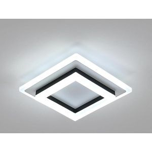 Badkamer lamp Moderne LED Plafondlamp 24W Zwarte Vierkante Acryl - Badkamer Gang Keuken Woonkamer Slaapkamer 6500K Koel Wit Licht