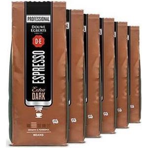 Koffie douwe egberts espresso bonen extra dark | Pak a 1000 gram | 6 stuks