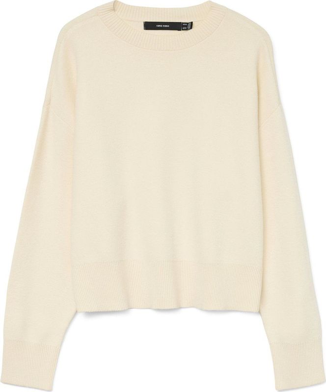 Vero Moda - Vmgold Art Ls O-neck Pullover - Beige - Gebreide Trui