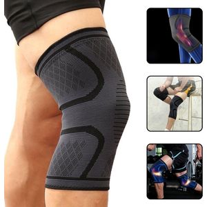 Fitness Kniebrace - Sport-Plein Fitness Kniebrace - Ademend, Slipvrije en Steunende Kniebrace voor Pijnverlichting en Herstel