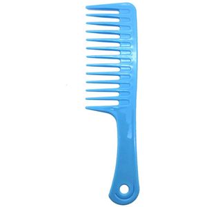 Grote meskam, grote tandenkam, krullend haar, grote kam, krullend haar, opruimkam, blauw