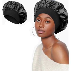 CHPN - Slaapmuts - Bescherm je haar tijdens het slapen - Haarverzorging - Nachtrust - Sleep Cap - Bonnet - Haarbeschermer - Zwart