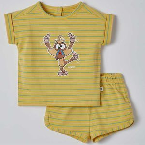Woody pyjama meisjes - mandril - streep - 221-3-PZG-Z/964 - maat 62
