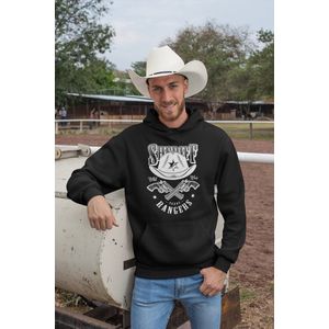 Rick & Rich Sheriff Texas - Hoodie 3XL - Ranger Hat Hoodie - Hoodie heren met print - Pistol Hoodie - Hoodie heren ronde hals - Cowboy Shirt