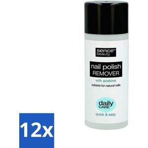 12 x Sence - Met Aceton - Nagellakremover - Krachtig - 200 ml - Nagellakremover - Aceton Nagellak - Nagellak Verwijderen - Nagellak Remover - Nagelverzorging